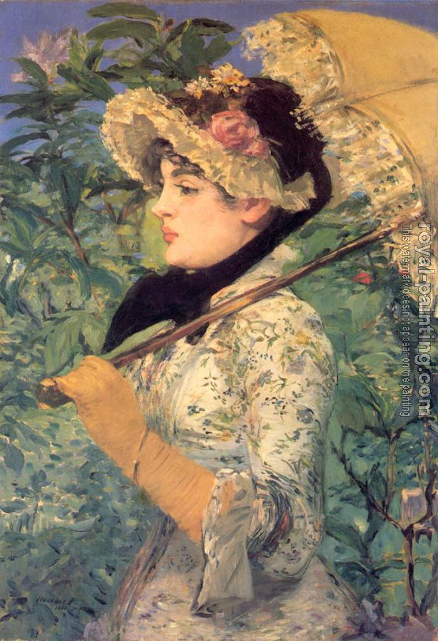 Edouard Manet : Spring (Study of Jeanne Demarsy)